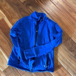 Born Primitive Blue Moto Zip Sweatshirt Jacket royal blue